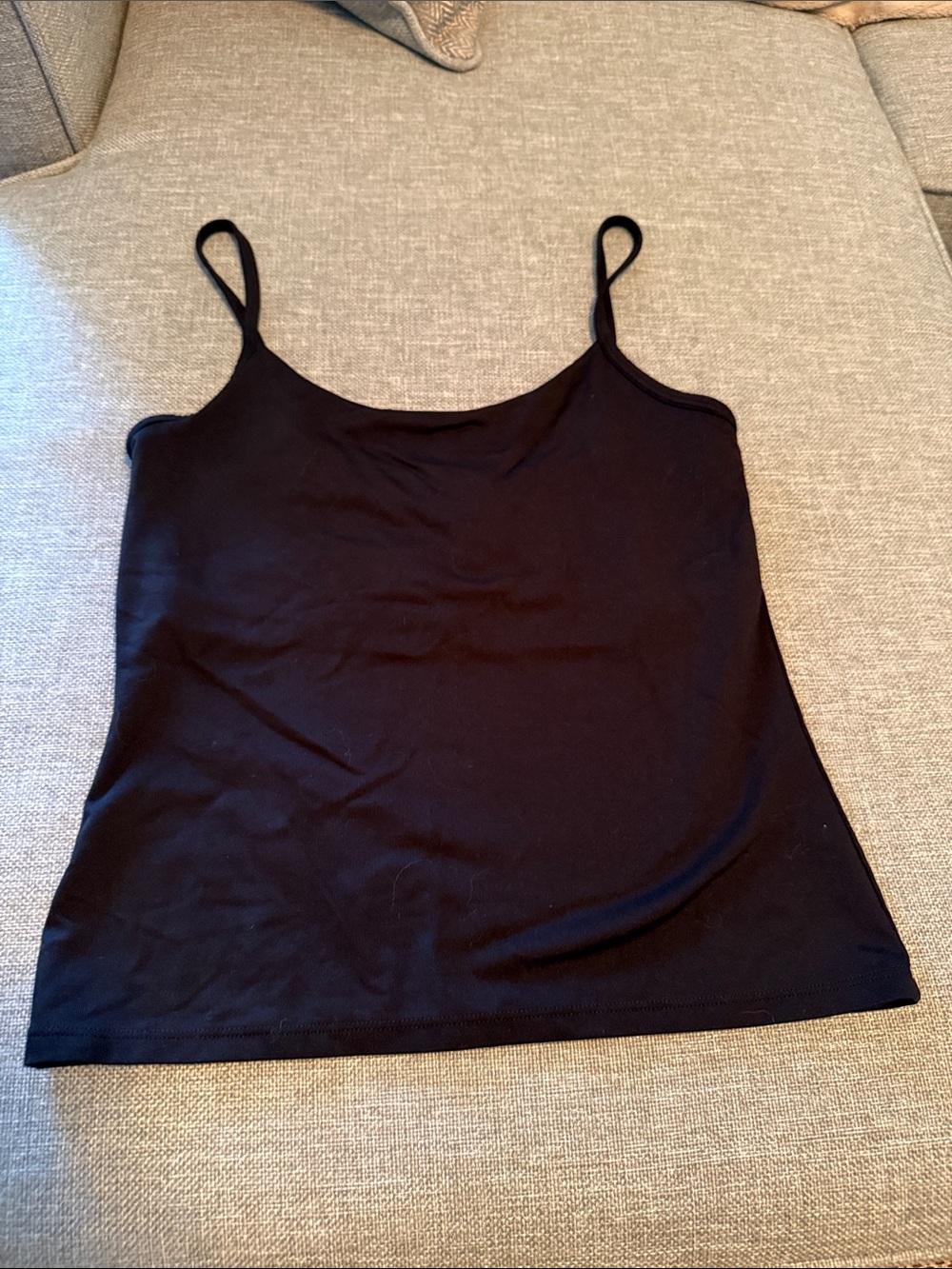 New York & Company Black Slim Spaghetti-Strap Camisole Top